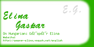 elina gaspar business card
